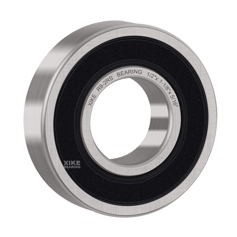 XiKe 10 Pcs R8-2RS Double Rubber Seal Bearings 1/2"" x 1-1/8"" x 5/16"", Pre-Lubricated and Stable Performance and Cost Effective, Deep Groove Ball Bearings. - Image 5